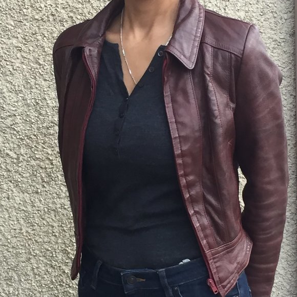 Vintage Bomber Leather Jacket Women's XS - Picture 3 of 16
